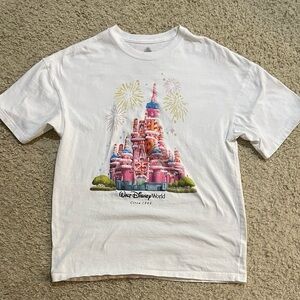 White Disney World Graphic T-Shirt